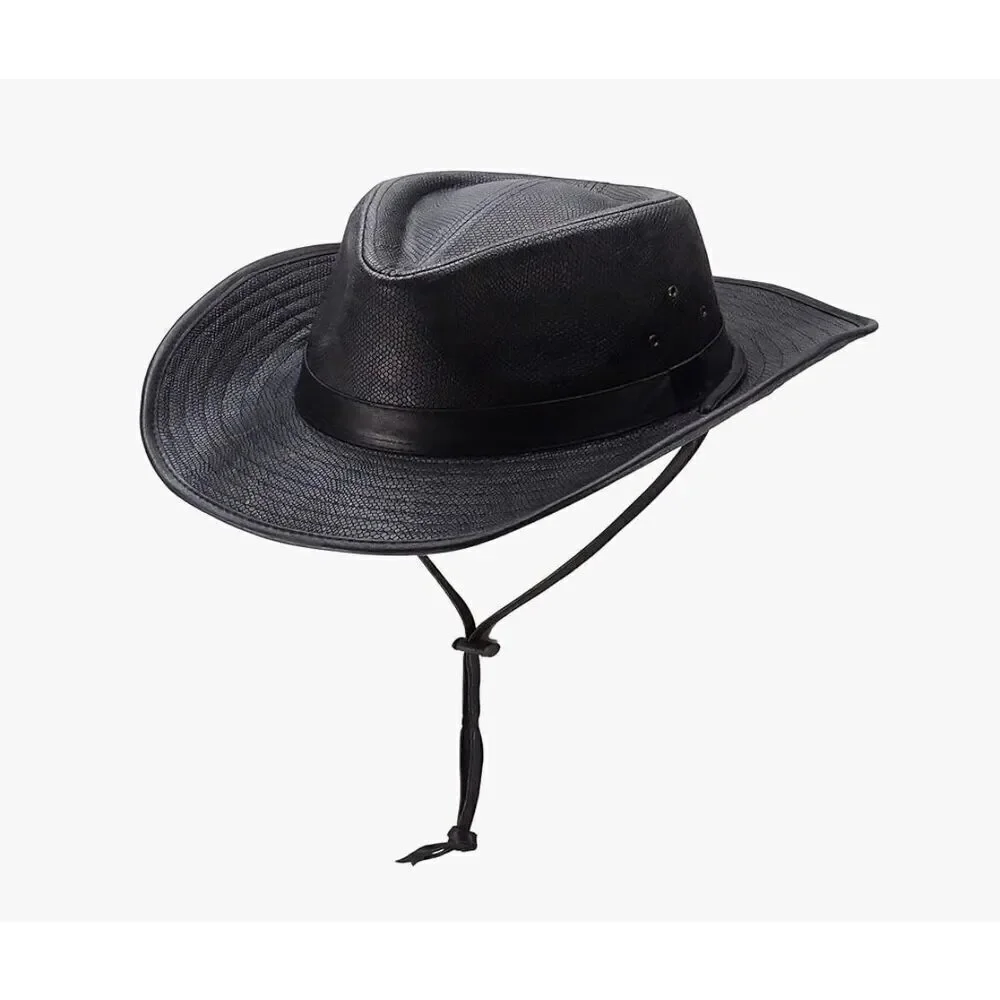 Silver Canyon Weathered Outback Outdoorsmen Shapeable Hat with Chin Cord